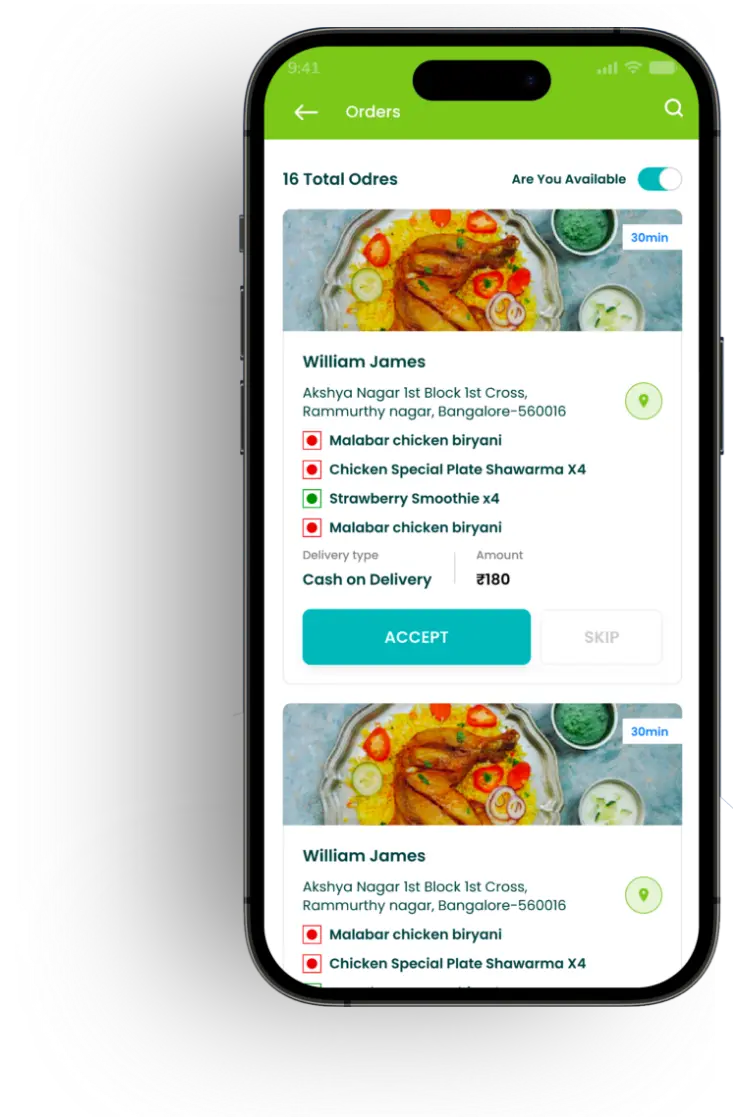 Food Ordering App web